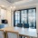 a dining room table with chairs around it